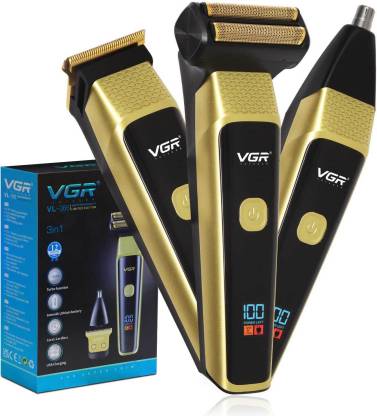 VGR VL-366 Limited Edition Professional 3 in 1 Grooming Kit, Trimmer for Men Trimmer 90 min  Runtime 6 Length Settings