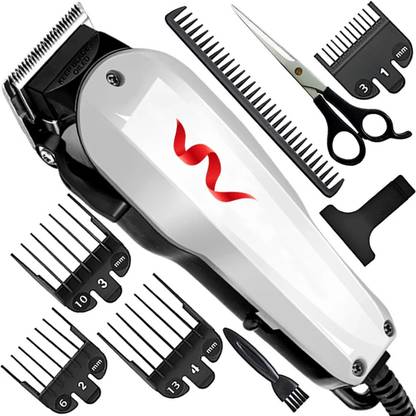 QGS Heavy Duty Men New Salon Use High Quality Low Noise Hair Clipper Beard Moustache Fully Waterproof Trimmer 690 min  Runtime 4 Length Settings
