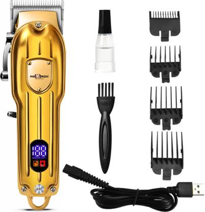 Pick Ur Needs Professional Blades Hair Clipper / Trimmer With Display 2600mAh Battery Premium Trimmer 180 min  Runtime 4 Length Settings