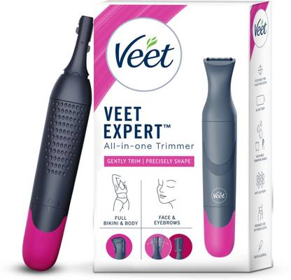 Veet Expert All- In- One Facial and Body Grooming Women’s Trimmer 60 min  Runtime 5 Length Settings