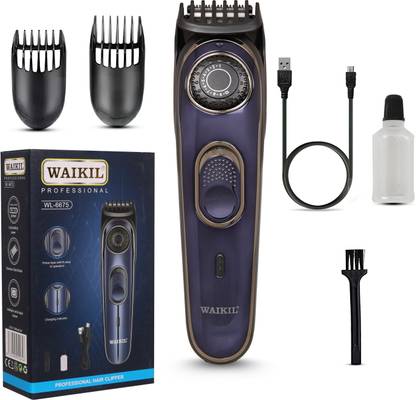 WAIKIL WL 6675 USB Trimmer 120 min  Runtime 4 Length Settings