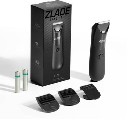 Zlade Trimmer for Men | Beard, Body, Pubic Hair | AAA Cell Battery Fully Waterproof Body Groomer 120 min  Runtime 4 Length Settings