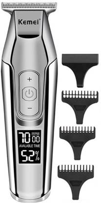 Kemei LCD Display Hair Trimmer Trimmer 90 min  Runtime 3 Length Settings