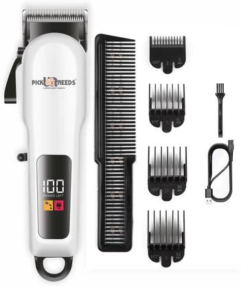 Pick Ur Needs Professional Rechargeable Hair Clipper / Trimmer For Men With LED Smart Display Trimmer 180 min  Runtime 8 Length Settings