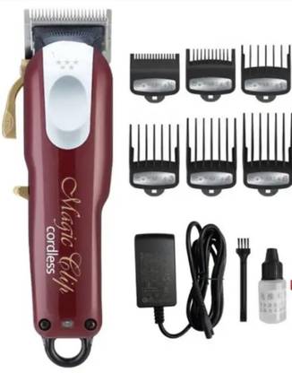 singh Hair trimmer clipper rechargeable(red) clipper Trimmer 120 min  Runtime 4 Length Settings