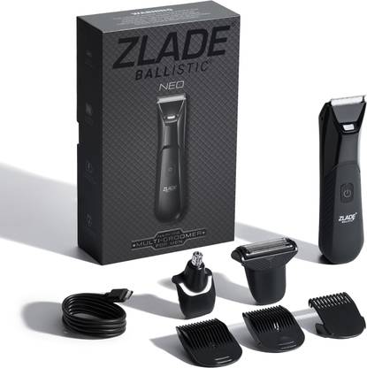 Zlade Ballistic Neo All-in-One Multi-Groomer For Men Fully Waterproof Body Groomer 90 min  Runtime 7 Length Settings
