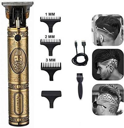 U Z A N Professional Maxtop t99 Golden Metal Body Trimmer Haircut Grooming Kit N21 Trimmer 120 min  Runtime 4 Length Settings