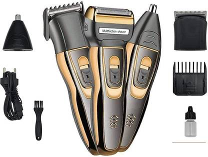 DOZTI GM-595 Runtime: 60 min 3in1 Multipurpose Beard, Nose, Ear, hair trimmer & Shaver Trimmer 60 min  Runtime 4 Length Settings