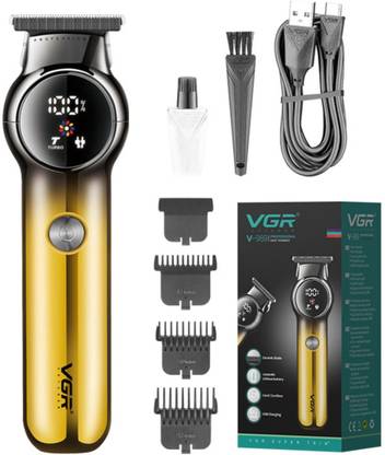 VGR V-989 Professional Hair Clipper with LED Display|Runtime:180 min Trimmer for Men Trimmer 180 min  Runtime 4 Length Settings