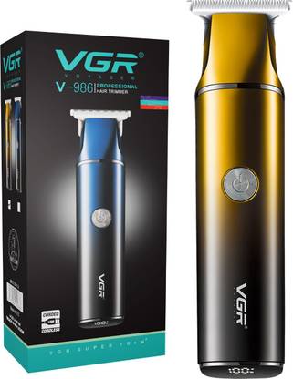 VGR V-986 Professional T-blade Precision with LED display Trimmer 150 min  Runtime 4 Length Settings