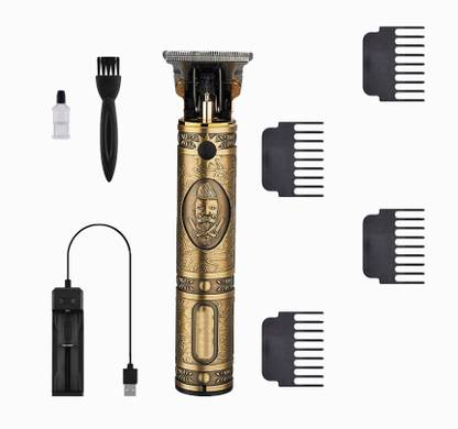 luks professional Rechargeable Electric Cordless Close Cutting T-Blade Hair Clipper for Men Trimmer 45 min  Runtime 4 Length Settings