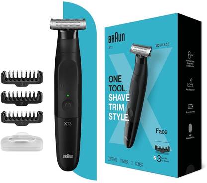 Braun XT3100 – One Blade Hybrid Beard Trimmer, Shaver and Electric Razor for Men Trimmer 45 min  Runtime 10 Length Settings