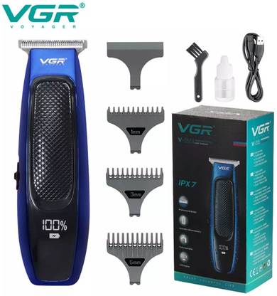 VGR V-255 with LED Display & IPX7 Fully Washable Fully Waterproof Trimmer 120 min  Runtime 3 Length Settings
