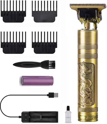 Leemoza Ultra Golden Cordless Trimmer, Multiple Comb, Shaver, Beard Quality Professional Trimmer 120 min Runtime 4 Length Settings