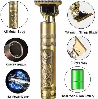 TECHNEGIC Hair / Beard Trimmer For Men Style Hair Clipper, 4 SIZE Adjustable Blade Trimmer 120 min  Runtime 4 Length Settings
