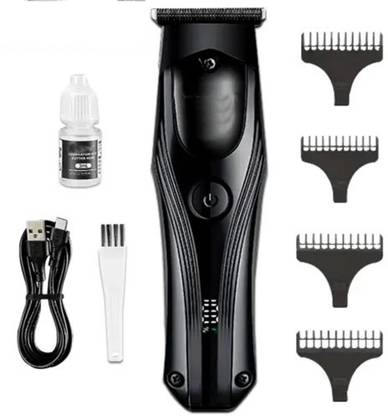 knowdad GM-6735 Saloon Hair Clipper | Heavy Duty Trimmer for Hair, | UNISEX | BLACK Trimmer 120 min  Runtime 8 Length Settings