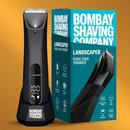 BOMBAY SHAVING COMPANY Body And Pubic Hair Trimmer for Men | For Men's Private Parts | Fully Waterproof Trimmer 90 min  Runtime 4 Length Settings