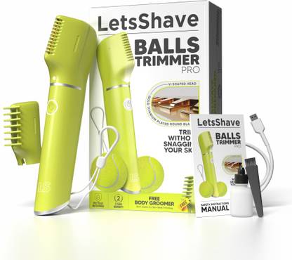 LetsShave Balls Trimmer Fully Waterproof Body Groomer 90 min  Runtime 3 Length Settings