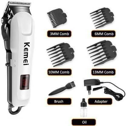 Kemei KM809A Hair Trimmer 120 min  Runtime 4 Length Settings
