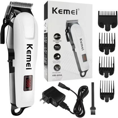 Kemei Grooming Kit for Men & Women (White) Trimmer 120 min Runtime 4 Length Settings