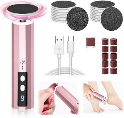 maycreate Electric Foot Callus 2 in 1 Polisher 9 Speed Adjustable Grooming Kit 240 min  Runtime 1 Length Settings