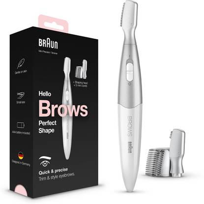 Braun FG1106 Eyebrow Mini Precision Trimmer,Brow Trimming, Styling & Shaping for Women Trimmer 120 min  Runtime 4 Length Settings
