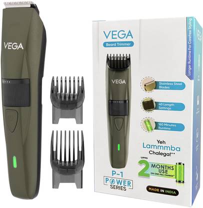 VEGA Power Series P-1 Beard Trimmer for Men Trimmer 160 min Runtime 40 Length Settings