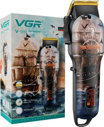 VGR V-689 Professional Hair Clipper with LED display Trimmer 180 min  Runtime 8 Length Settings