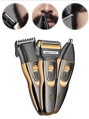 TECHSCOPE GM595 wireless 3in1 Beard Nose&Ear trimmer shaving zero machine grooming kit T17 Trimmer 90 min Runtime 5 Length Settings