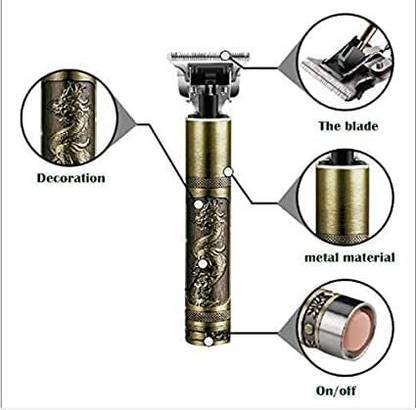 ANCHI Retro Oil Head Close Cut Precise hair Trimming Machine (Golden) Trimmer 12000 min  Runtime 8 Length Settings