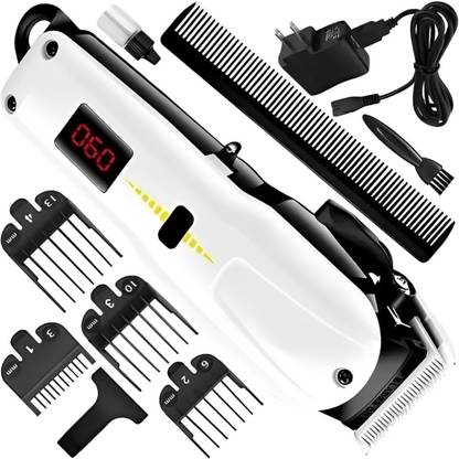 RACCOON Grooming Kit Rechargable Hair Clipper Razor Lcd Display Cordless Electric Shaver Fully Waterproof Trimmer 180 min  Runtime 5 Length Settings