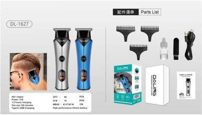 DCH DL-1627 Multicolor Rechargeable Hair Trimmer For Men and Boys With LCD Disp Trimmer 120 min  Runtime 0 Length Settings
