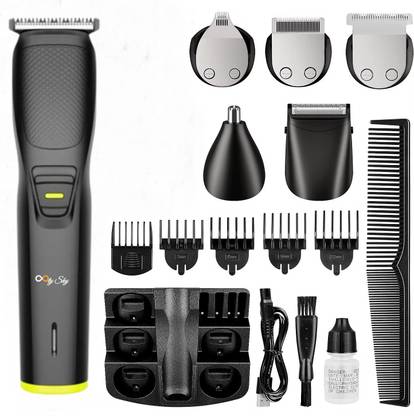Ooty Sky OT1004 Multi-functional Manscaping Body Hair set Fully Waterproof Trimmer 120 min  Runtime 4 Length Settings