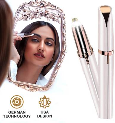 BeeDuck Automatic Mini Electric Women's Eyebrow, Facial, Nose, Ear Hair Removal Trimmer Trimmer 120 min  Runtime 0 Length Settings
