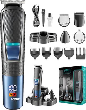 VGR V-108 Professional 10 in 1 Grooming Kit Trimmer 120 min  Runtime 7 Length Settings