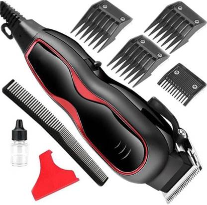 wew New professional Adjustable beard hair trimmer powerful corded hair shaver Haircutting tools With pop up high quality hair clipping machine With Comb Carbon Steel Blade corded hair Shaver Razor for man Trimmer 400 min  Runtime 4 Length Settings