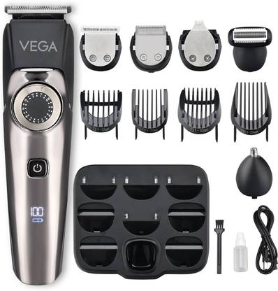 VEGA 9 in 1 Pro Multi Grooming Trimmer for Men, (VHTH-32) Trimmer 150 min Runtime 40 Length Settings