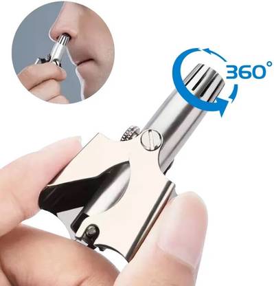 SRK Nose Hair Ear Trimmer For Men Stainless Steel Manual Washable Nose Razor Shaver Trimmer 0 min Runtime 6 Length Settings