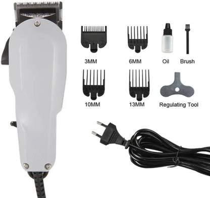 Geemy Super faster hair cutting clipper Direct pawer wired corded Trimmer 0 min  Runtime 4 Length Settings
