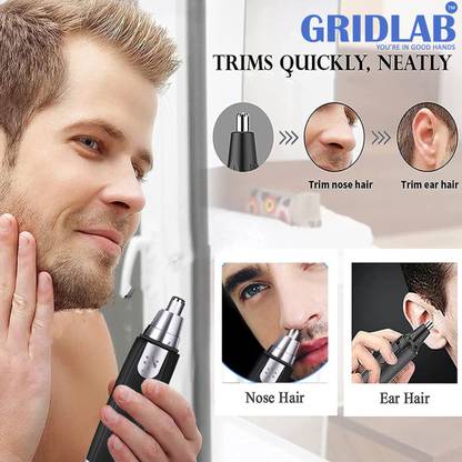 Gridlab Compact Confidence for the Modern Man The Professional Nose& Ear Trimmer 70 min  Runtime 0 Length Settings