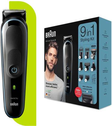 Braun MGK5380, 9-in-1 Beard Trimmer for Men, All-in-One Tool, 7 attachments Trimmer 100 min  Runtime 13 Length Settings