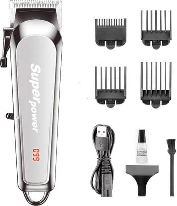 Pushcart VGR V-060 SUPER POWER PROFESSIONAL HAIR TRIMMER BA30 Trimmer 200 min  Runtime 5 Length Settings