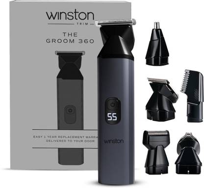 Winston 6 in 1 Full Body Trimmer for Men - Groom 360 Fully Waterproof Grooming Kit 180 min  Runtime 6 Length Settings