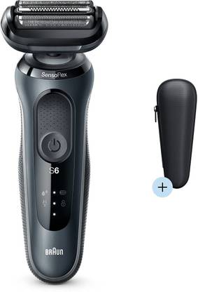 Braun Series 60N1000S SensoFlex Electric Shaver Rechargeable with Travel Case Trimmer 50 min  Runtime 6 Length Settings