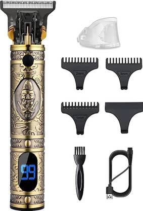 kenji Professional Golden t99 Trimmer Haircut Grooming Kit Metal Body Rechargeable 28 Trimmer 180 min  Runtime 4 Length Settings