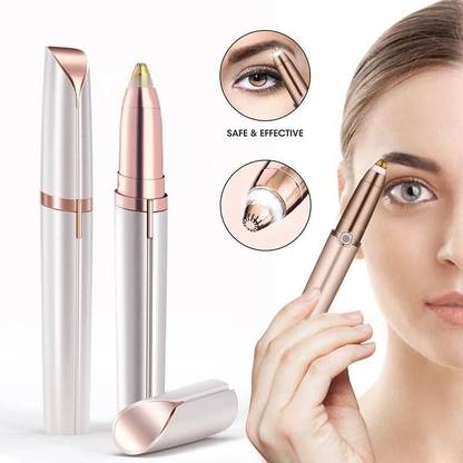 BeeDuck Women's Portable Safe Electric Eyebrow Trimmer Facial Hair Remover Trimmer 120 min  Runtime 0 Length Settings