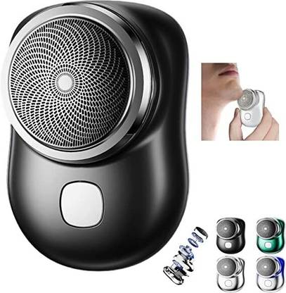 AARADHYAM Round Mustache & Beard Shaver Portable Electric Shaver Trimmer 60 min Runtime Strips
