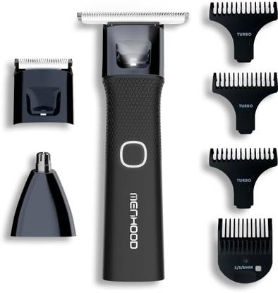 MENHOOD Grooming Trimmer Ultra For Men, Body, Beard, Ear&Nose Hair, Multi-Purpose 3 in 1 Fully Waterproof Trimmer 180 min  Runtime 3 Length Settings