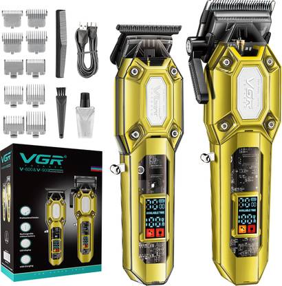VGR V-600 & V-900 Professional Hair Clipper Trimmer Set Trimmer 200 min  Runtime 12 Length Settings