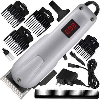 QGS E5 New Powerful Hair Clipper High Quality Fast Charging Razor 5W Beard Moustache Fully Waterproof Trimmer 410 min Runtime 7 Length Settings